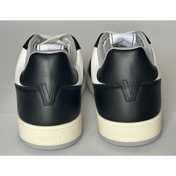 Versace Medusa Men’s Black/White Leather Sneakers 12 US (45) 1013377 IT NIB - Picture 12 of 16